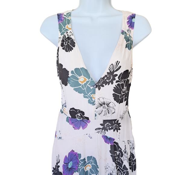 Free People Sure Thing Floral Tiered Maxi Dress Size 2 - Picture 6 of 12